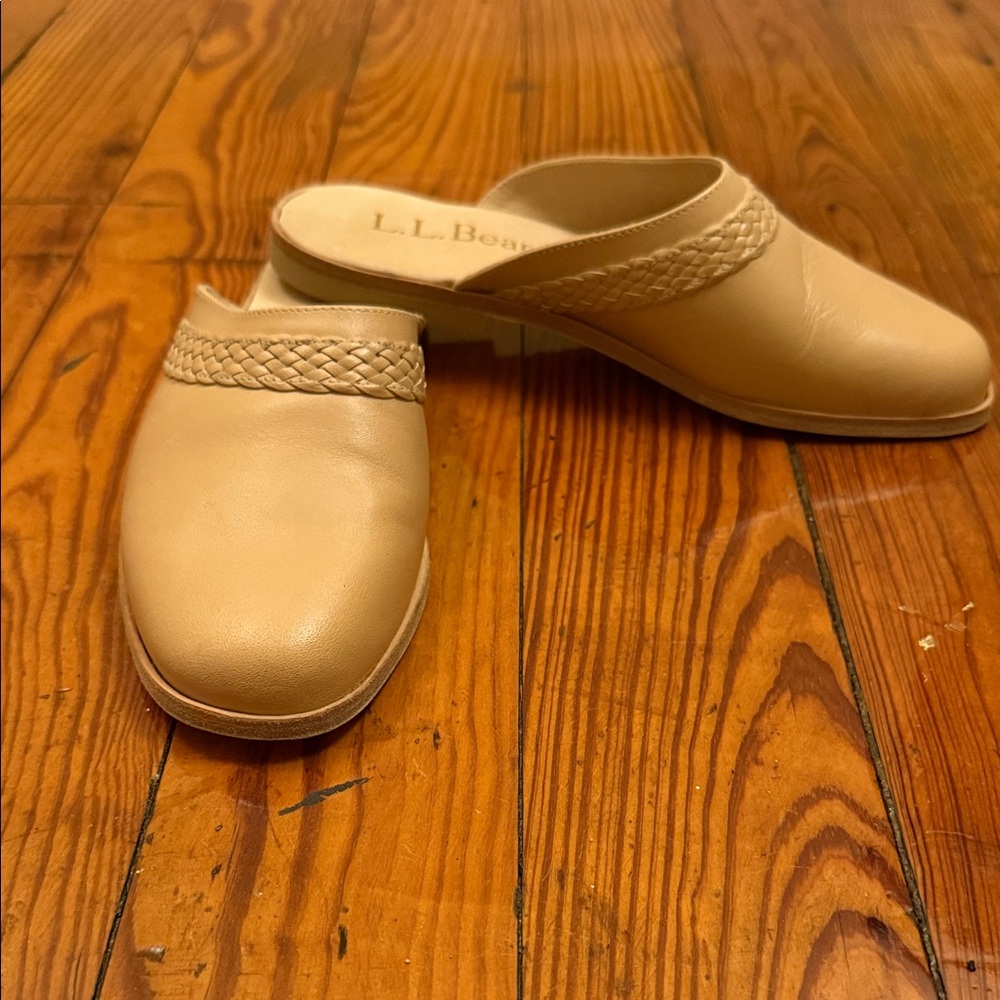 L.L. Bean Women's Tan Braided Mules